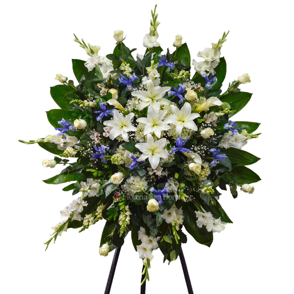 Arreglo Funerario con Iris D9 Arreglo Funerario con parante D3