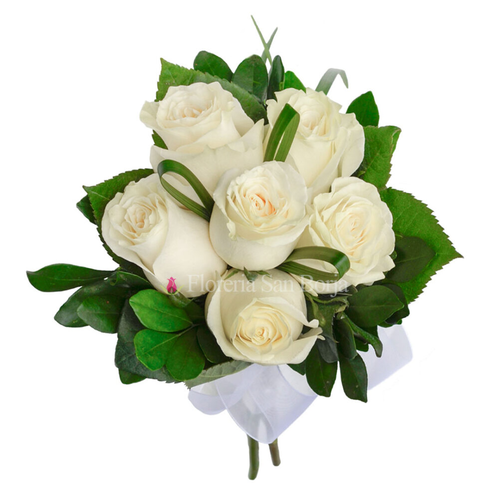 Bouquet de novia - 6 rosas Bouquet de novia - 12 rosas