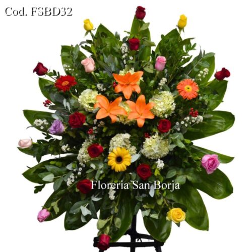 parante funerario con rosas para envio a lima peru
