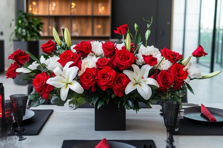 Los mejores arreglos florales blancos y rojos para regalar y decorar en Fiestas Patrias arreglos florales blancos